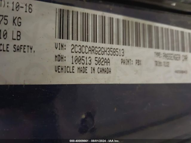 2C3CCARG2GH358513 Chrysler 300 Limited