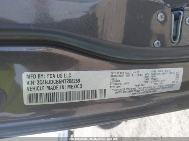 3C4NJDCB6NT208269 Jeep Compass Limited 4x4