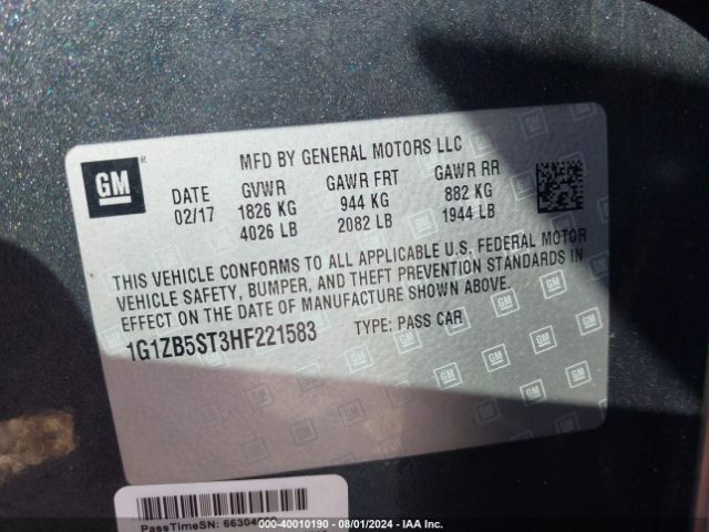 1G1ZB5ST3HF221583 Chevrolet MALIBU LS