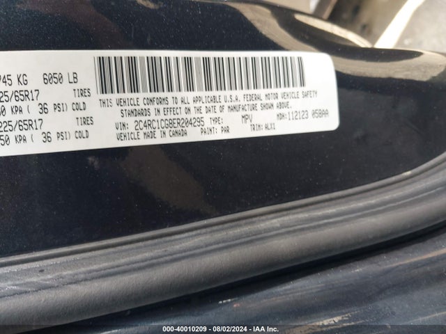 2C4RC1CG8ER204295 Chrysler Town & Country Touring-l