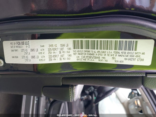 1C4PJMCS6FW726449 Jeep Cherokee Latitude