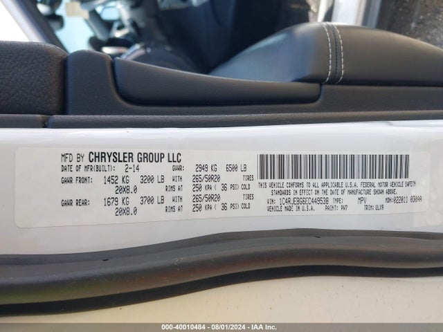 Jeep Grand Cherokee Limited 2014 1C4RJEBG6EC449538 Image 9