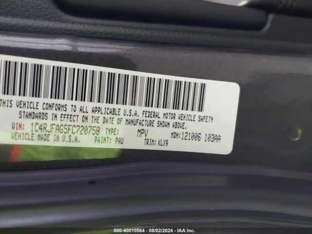 1C4RJFAG5FC720758 Jeep Grand Cherokee Altitude