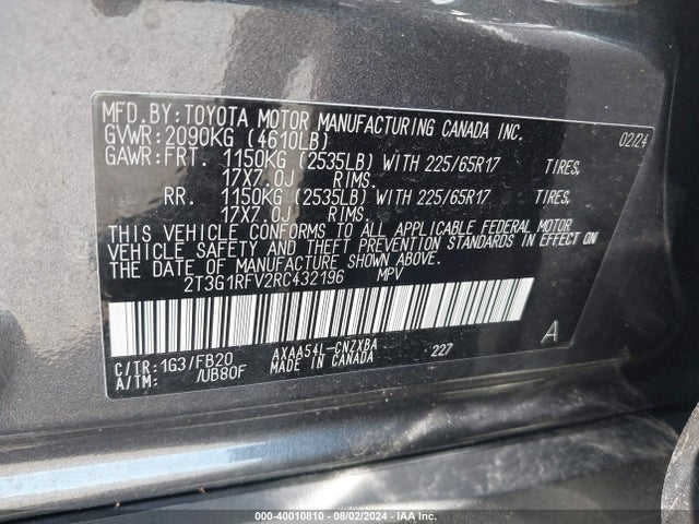 Toyota RAV4 LE 2024 2T3G1RFV2RC432196 Image 9