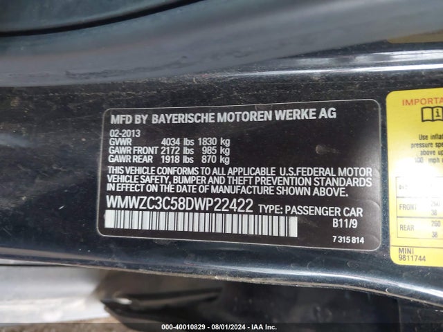 2013 MINI COUNTRYMAN WMWZC3C58DWP22422 Photo 8