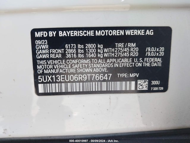 5UX13EU06R9T76647 BMW X5 Sdrive40i
