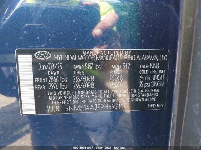 Hyundai Santa Fe Se 2023 5NMS14AJ7PH592141 Image 9