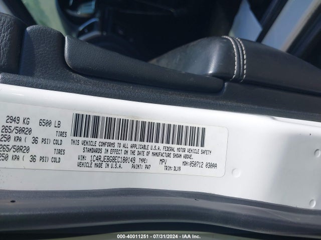 Jeep Grand Cherokee Limited 2014 1C4RJEBG8EC180149 Image 9