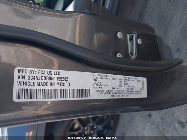 3C4NJDBB0NT195262 Jeep Compass Altitude 4x4