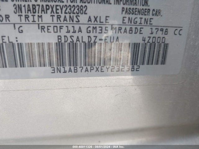 Nissan SENTRA SV 2014 3N1AB7APXEY232382 Image 9