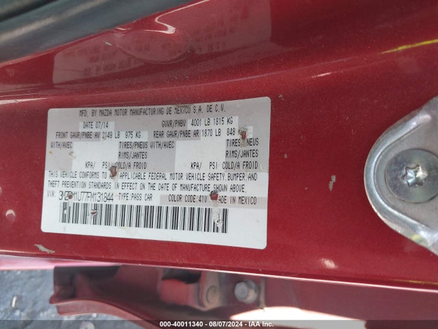 3MZBM1U77FM131844 Mazda Mazda3 I Sport