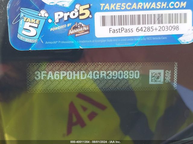 3FA6P0HD4GR390890 Ford FUSION SE