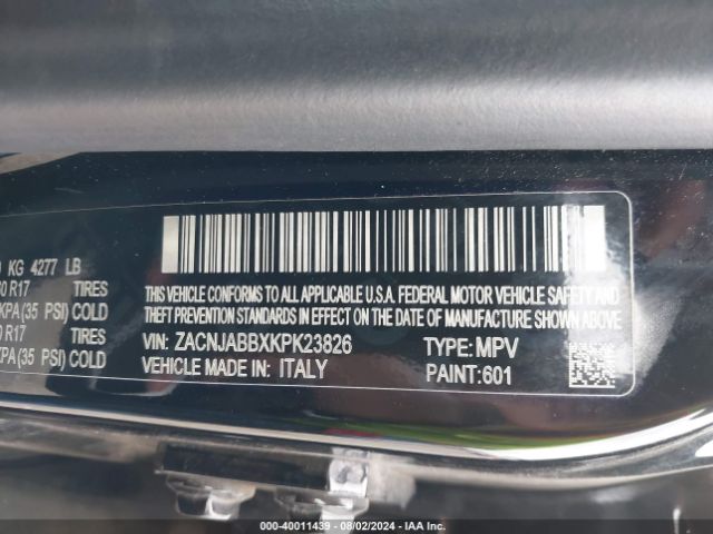ZACNJABBXKPK23826 Jeep Renegade Latitude Fwd