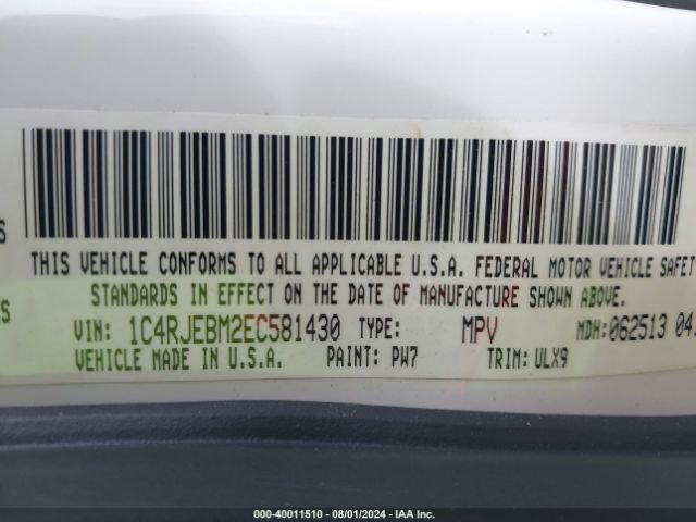 1C4RJEBM2EC581430 Jeep Grand Cherokee Limited