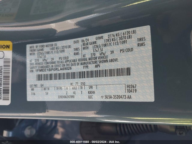 Ford Bronco Black Diamond 2024 1FMEE1BP0RLA69026 Image 9