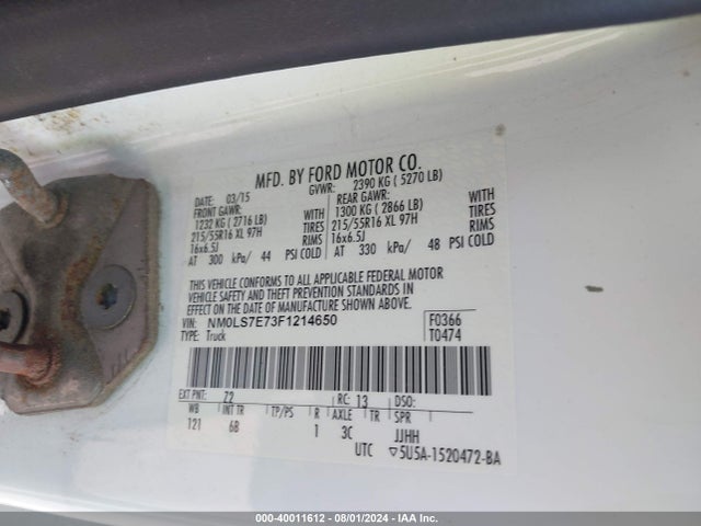 Ford Transit Connect Xl 2015 NM0LS7E73F1214650 Image 9