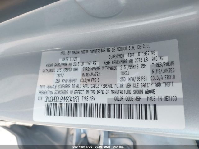 3MVDMBBL9MM234163 Mazda Cx-30 Select