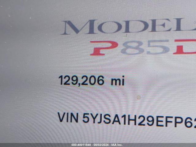 5YJSA1H29EFP62642 Tesla Model S P85d