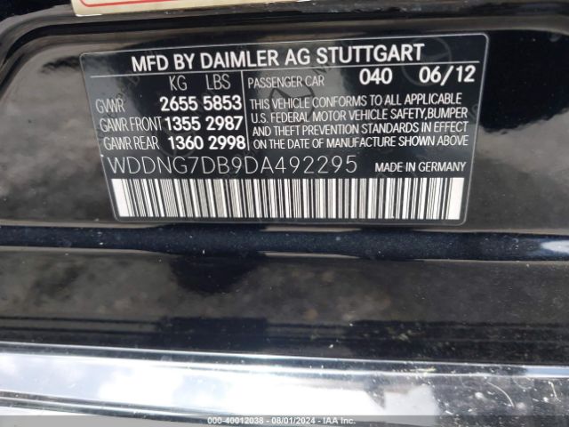 2013 MERCEDES-BENZ S 550 WDDNG7DB9DA492295 Photo 8