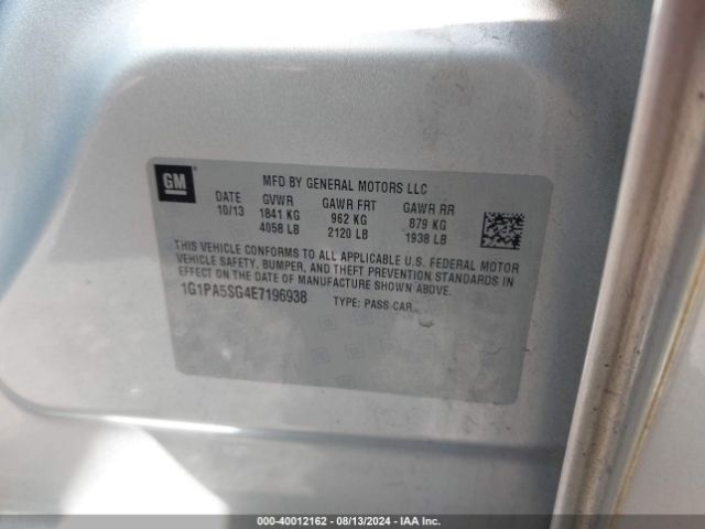 1G1PA5SG4E7196938 Chevrolet Cruze Ls Auto