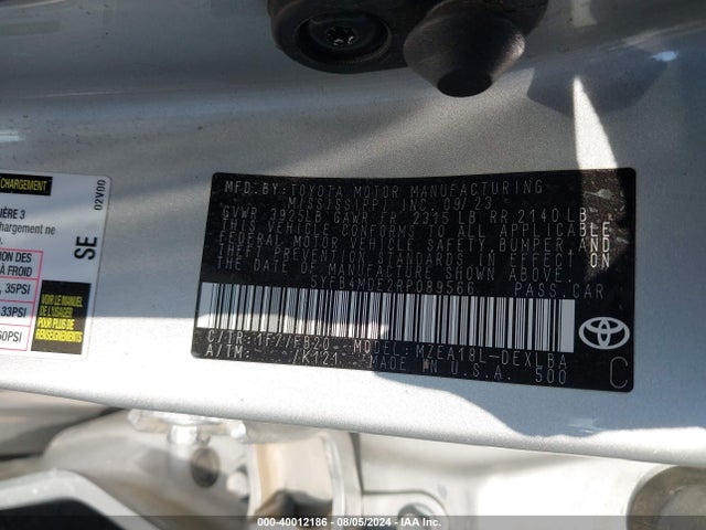 Toyota COROLLA LE 2024 5YFB4MDE2RP089566 Image 9