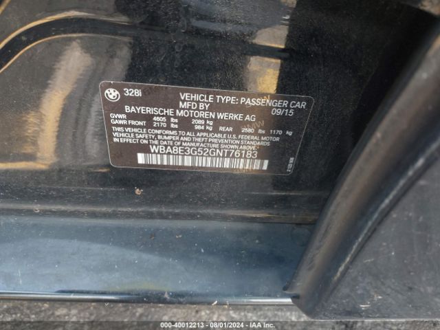 WBA8E3G52GNT76183 BMW 328i Xdrive
