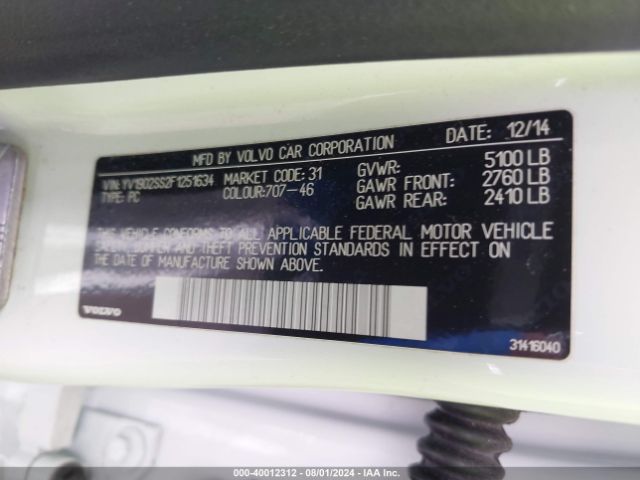 YV1902SS2F1251634 Volvo V60 T6 R-design Platinum
