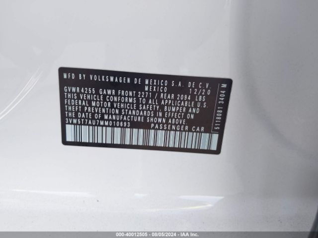 3VW5T7AU7MM010693 Volkswagen Golf Gti 2.0t Autobahn/2.0t S/2.0t Se