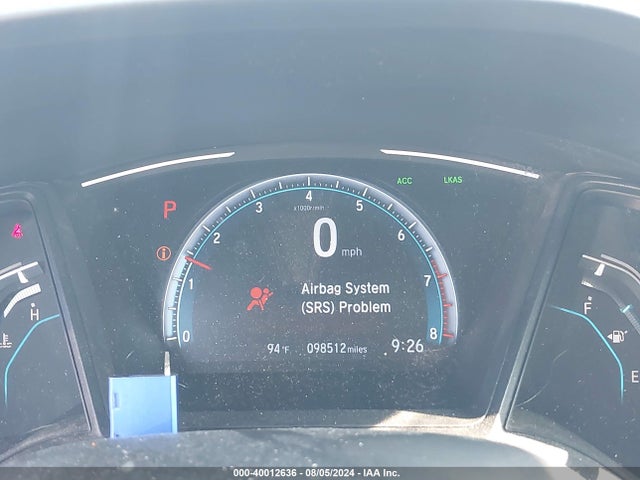 Aukcja sprzedaży 2019 Honda Civic Lx, vin: 2HGFC2F61KH554723, numer aukcji: 40012636