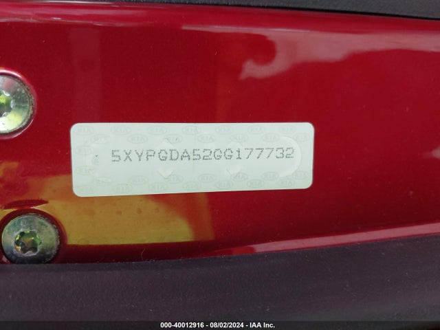 KIA Sorento 3.3l Lx 2016 5XYPGDA52GG177732 Image 9