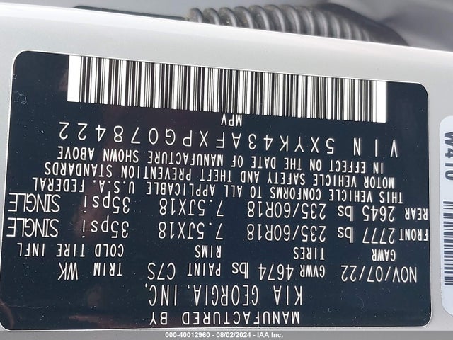 KIA Sportage Sx 2023 5XYK43AFXPG078422 Image 9