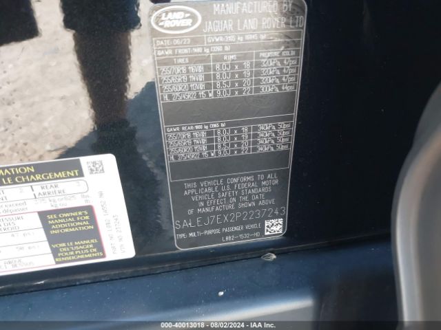 SALEJ7EX2P2237243 Land Rover Defender 110 S