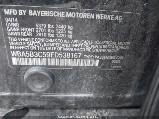 WBA5B3C59ED538167 BMW 535i Xdrive