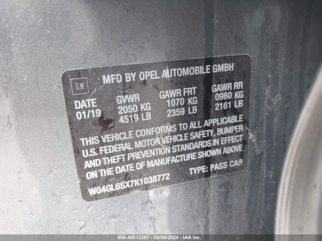 W04GL6SX7K1038772 Buick Regal Sportback Fwd Preferred