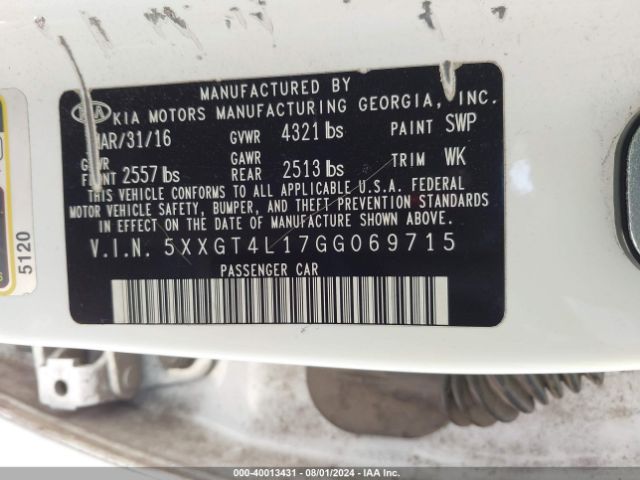 5XXGT4L17GG069715 KIA Optima Lx Turbo