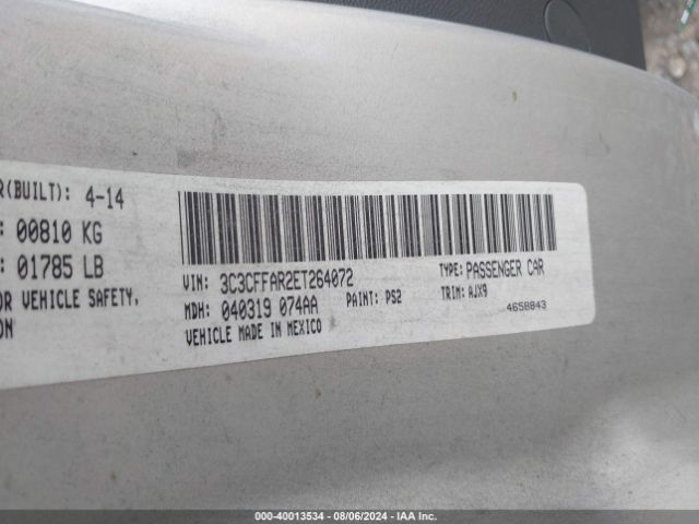 3C3CFFAR2ET264072 Fiat 500 POP