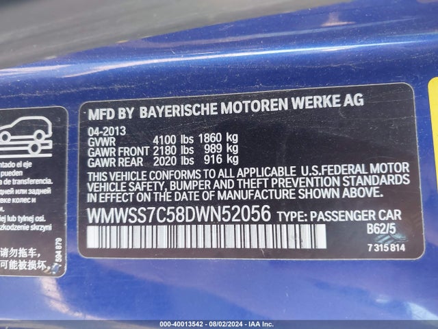 2013 MINI PACEMAN WMWSS7C58DWN52056 Photo 8