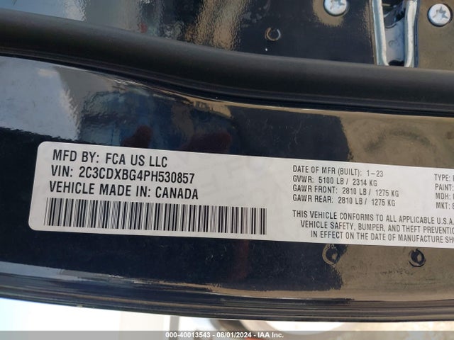Dodge Charger Sxt 2023 2C3CDXBG4PH530857 Image 9