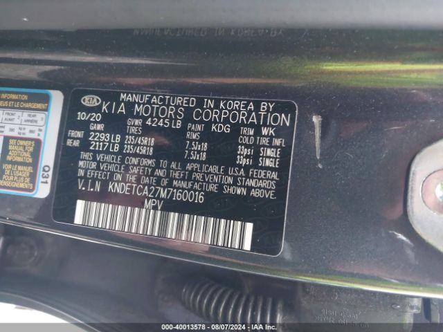 KNDETCA27M7160016 KIA Seltos Sx Turbo
