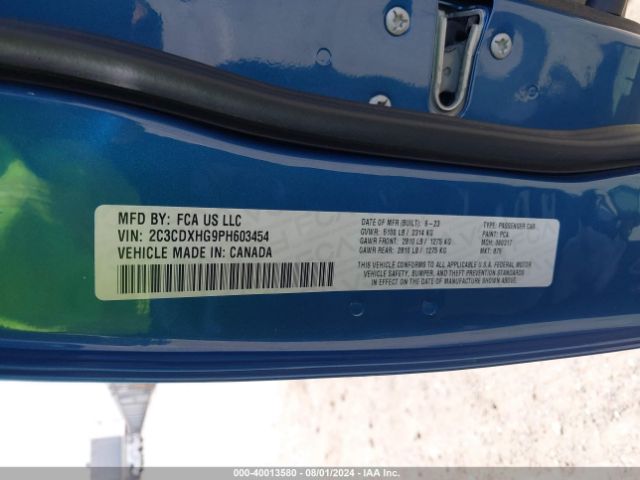 2C3CDXHG9PH603454 Dodge CHARGER GT