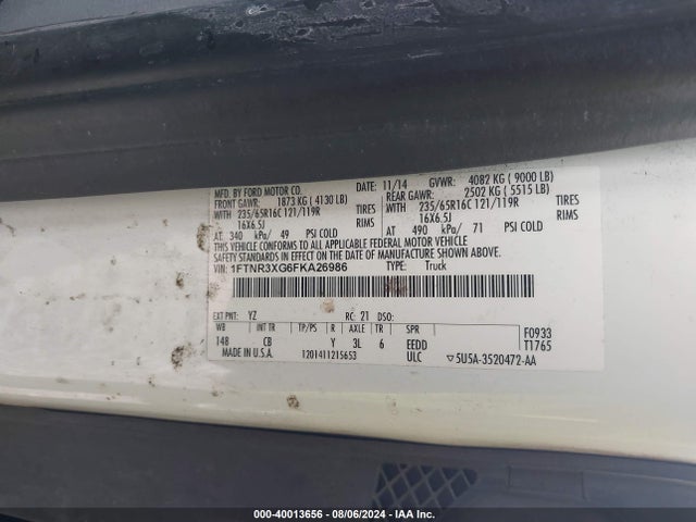 Ford Transit-250 2015 1FTNR3XG6FKA26986 Image 9