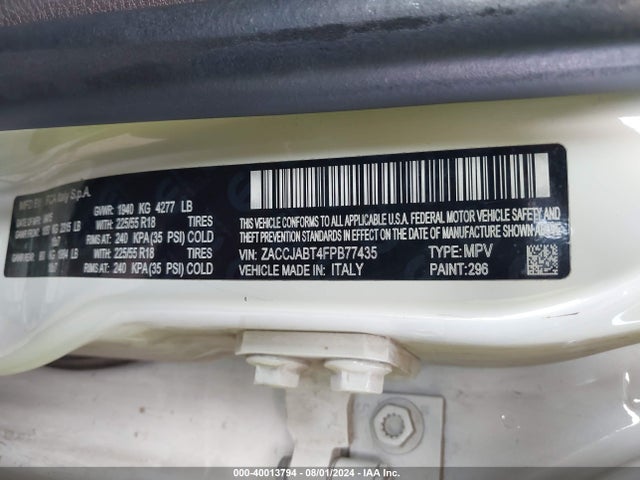 Jeep Renegade Latitude 2015 ZACCJABT4FPB77435 Image 9