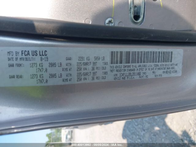 1C4PJLLB9LD511066 Jeep Cherokee Latitude Plus Fwd