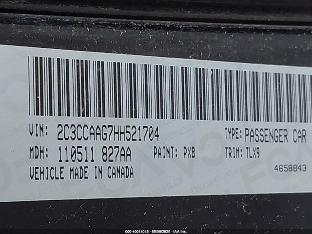 Продажа на аукционе авто 2017 Chrysler 300 Limited, vin: 2C3CCAAG7HH521704, номер лота: 40014045