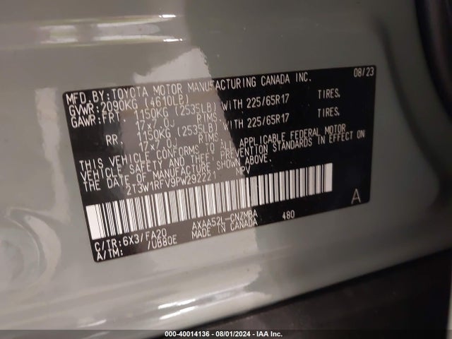 Toyota Rav4 Xle 2023 2T3W1RFV9PW292221 Image 9