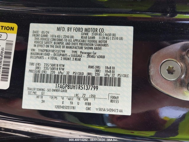 Ford Mustang Ecoboost Premium 2024 1FAGP8UH1R5137799 Image 9