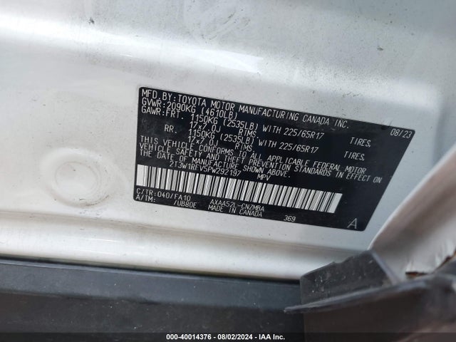 Toyota Rav4 Xle 2023 2T3W1RFV5PW292197 Image 9