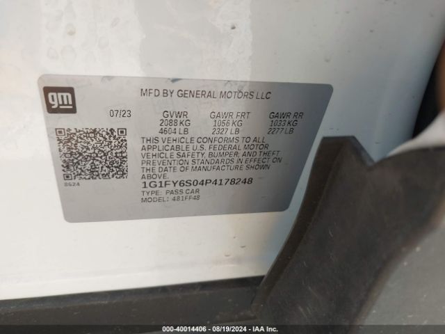 1G1FY6S04P4178248 Chevrolet Bolt Euv Fwd Lt