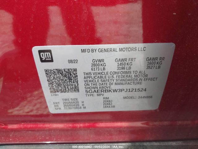 5GAERBKW3PJ121524 Buick Enclave Essence Fwd