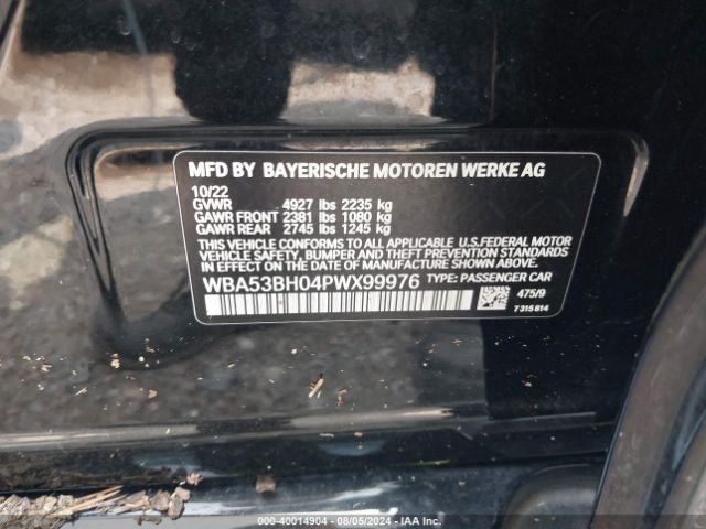 WBA53BH04PWX99976 BMW 530 I